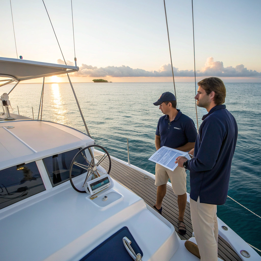 Sunlit yacht deck ready for Wednesday departure in the Maldives